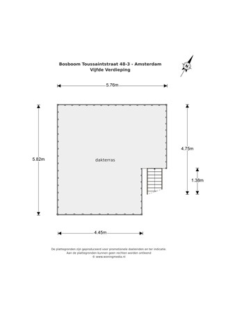 Floor plan - Bosboom Toussaintstraat 48-3, 1054 AT Amsterdam 